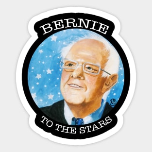 Bernie To The Stars -white design Sticker